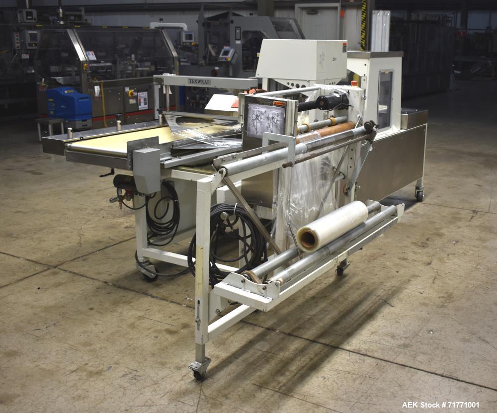 Used Texwrap Model 2201SS Continuous Motion Side Seal Horizontal Shrink Wrapper