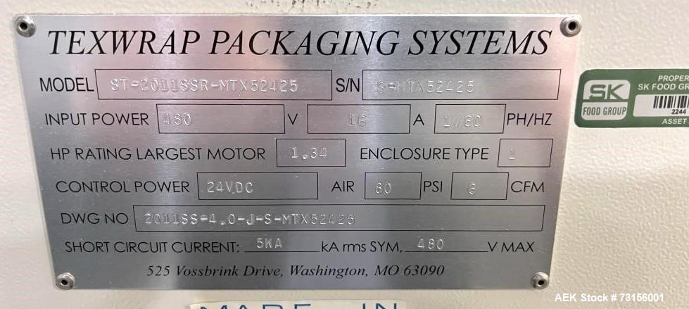 Used Texwrap Model ST-2011SSR Horizontal Side Seal Shrink Wrapper.