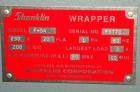 Used Shanklin Horizontal Side Seal Shrink Wrapper, Model F-5A. Capable of speeds up to 75 packages per minute and 90 linear feet per minute. Minimum Package Size: width 1/2