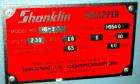 Used Shanklin HS3 High Speed Automatic Horizontal Side Seal Shrink Wrapper, Model HS-3, carbon steel. Capable of speeds from 100 to 180 packages per minute. Package size range: length 2