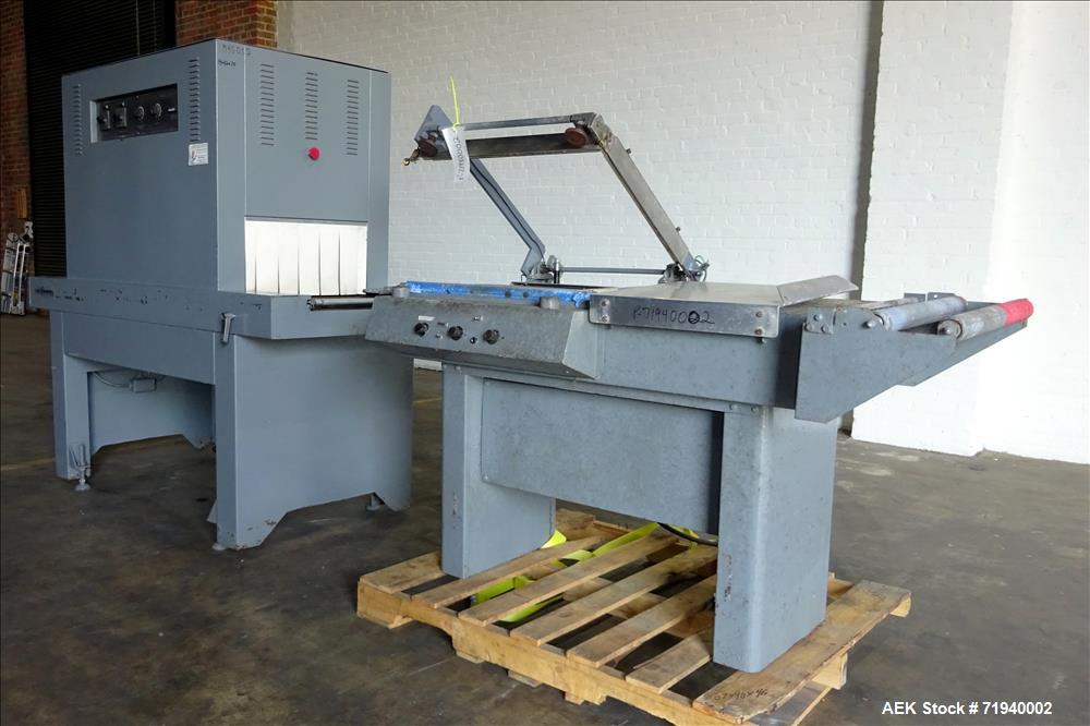 Used- Clamco L-Bar Sealer and Shrink Tunnel, Model 5124.