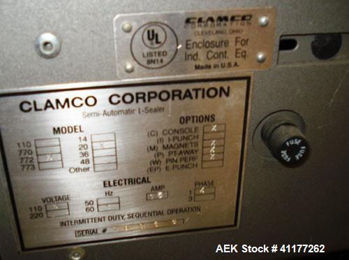 Used- Clamco Semi-Automatic L-Bar Sealer, Model 772-20
