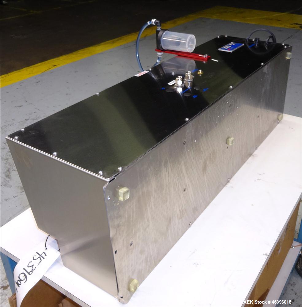 Unused- Aline E.L.V.I.S-30 Entry Level Vacuum Impulse Sealer. Has a 30" long x .5" wide seal bar. Has foot pedal operation, can heat seal, vacuum and seal. Table top unit. Stainless construction.  12...