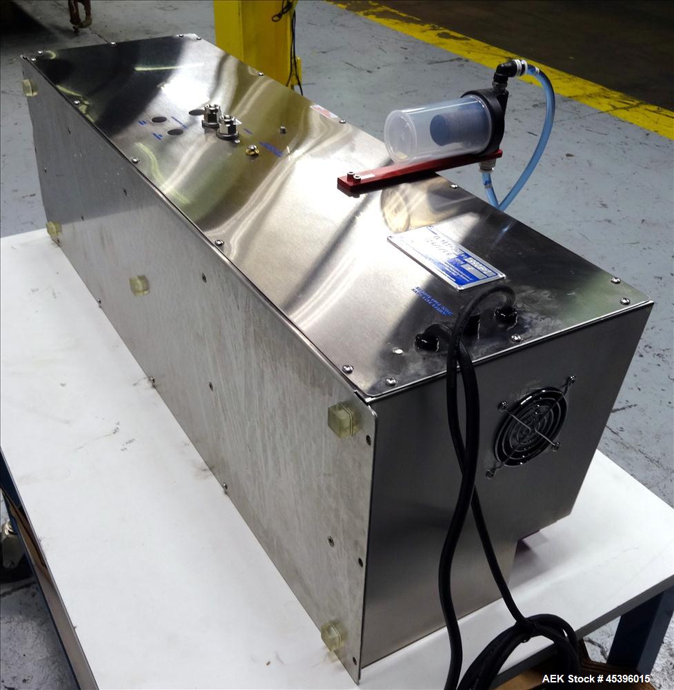Unused- Aline E.L.V.I.S-30 Entry Level Vacuum Impulse Sealer. Has a 30" long x .5" wide seal bar. Has foot pedal operation, can heat seal, vacuum and seal. Table top unit. Stainless construction.  12...