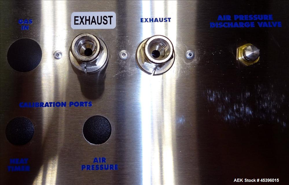 Unused- Aline E.L.V.I.S-30 Entry Level Vacuum Impulse Sealer. Has a 30" long x .5" wide seal bar. Has foot pedal operation, can heat seal, vacuum and seal. Table top unit. Stainless construction.  12...