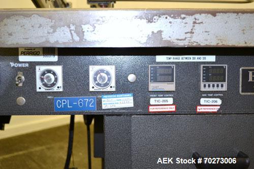 Used Eastey Enterprises Sealer-Wrapper, Model EM16TK, Carbon Steel. Semi-automatic L bar sealer, 16’’ x 20’’ seal area. Includes a Autonics TZ4ST temperature controller. Frame mounted. 1/60/220 volt,...