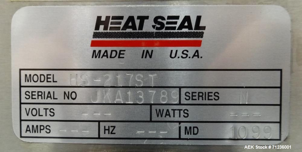 Used- Heat Seal Model HS-217ST Semi-Automatic L-Bar Sealer