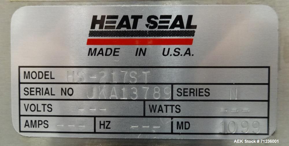 Used Heat Seal Model HS-217ST Semi-Automatic L-Bar Sealer