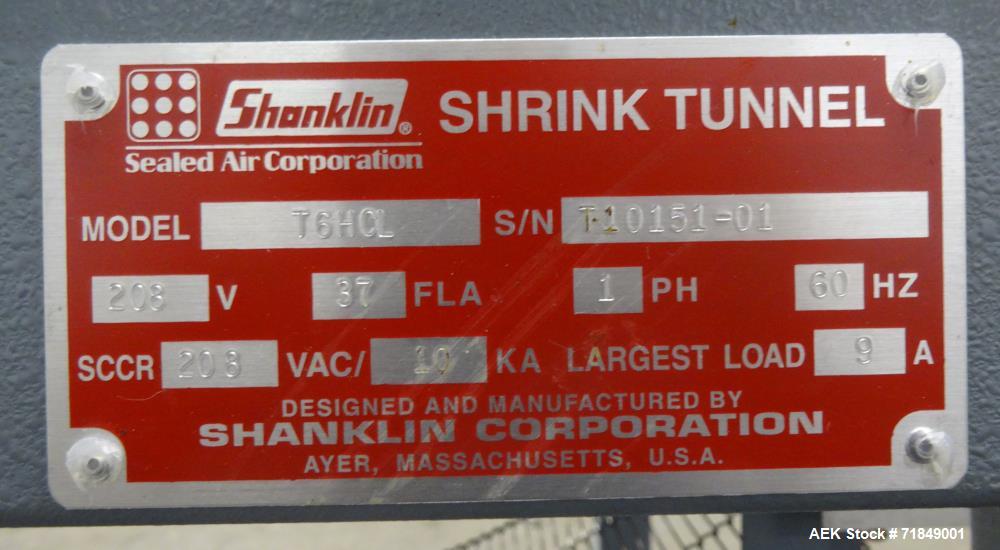 Used Shanklin L Bar Sealer with T6 Tunnel. Model S24B