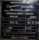 Used Signature Model 2323-SI Semi-Automatic L Bar Sealer. SELLING PRICE, AS IS, WHERE IS, SANFORD, NC.
