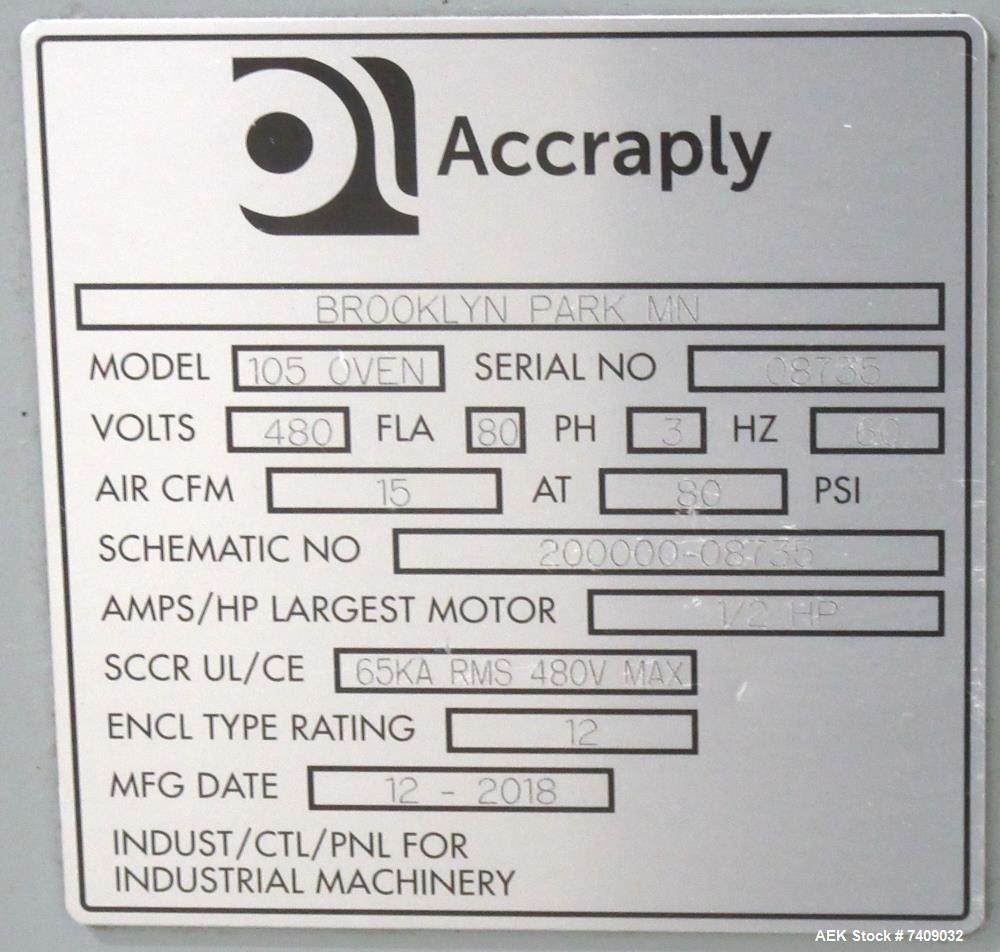 Buy Pre-Owned Accraply 105 Heat Tunnel — 6" x 84" Chamber, A/B Drives