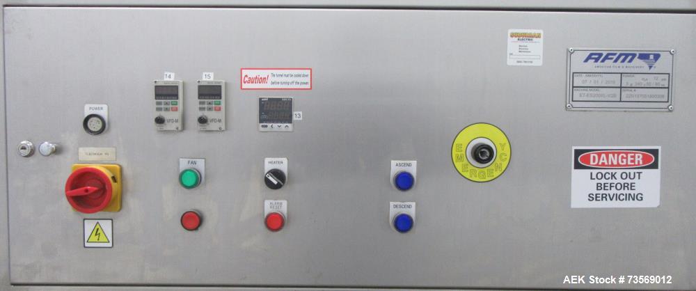 Used AFM ET-ES-200XL-V2B Electric Heat Shrink Tunnel – 12kW, 400°F, 59" Chamber