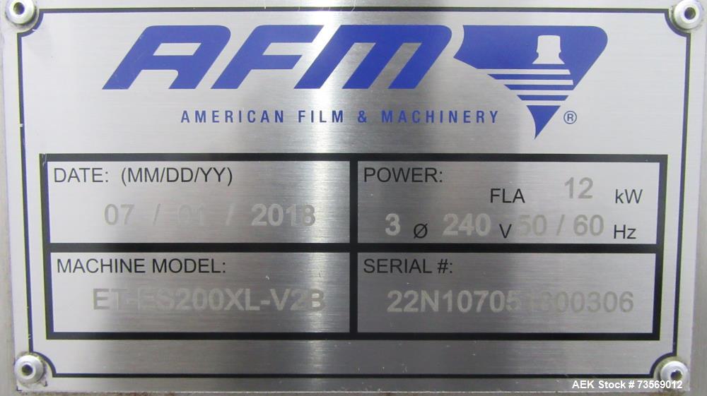 Used AFM ET-ES-200XL-V2B Electric Heat Shrink Tunnel – 12kW, 400°F, 59" Chamber