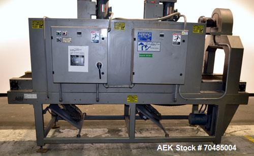 Used Arpac Shrink Tunnel, Model T-28-18-68, Carbon Steel. Approximate 20’’ wide x 118’’ long plastic mesh belt, driven by a 1/4hp, 3/60/230/460 volt, 1725 rpm gear motor. Tunnel opening 28’’ wide x 1...