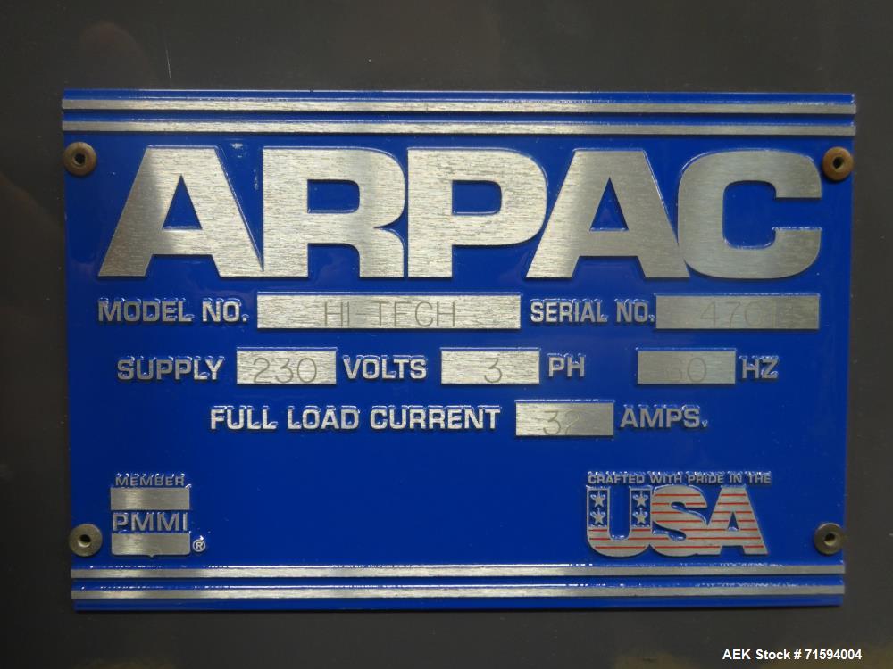 Used Arpac Model VT122248 Vision Series Shrink Tunnel