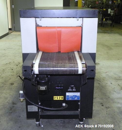 Used Besler Model T-15-9-3PH Mesh Belt Shrink Tunnel