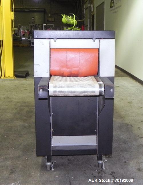 Used Besler Model T-15-9-3PH Mesh Belt Shrink Tunnel. Machine is capable of speeds up to 198 feet per minute. Has 9" high x 15" wide x 52" long shrink tunnel chamber, mesh belt 3/60/220V and mounted ...