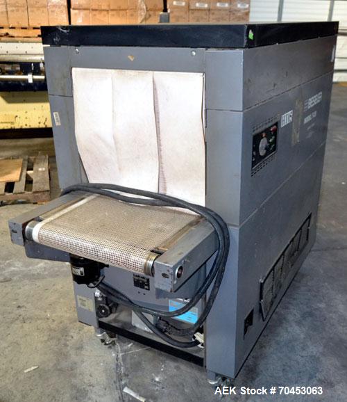 Used Besler Model T-20-19-3PH Mesh Belt Shrink Tunnel. Machine is capable of speeds up to 198 feet per minute. Has 9" high x 20" wide x 52" long shrink tunnel chamber, mesh belt 3/60/220V. SELLING PR...