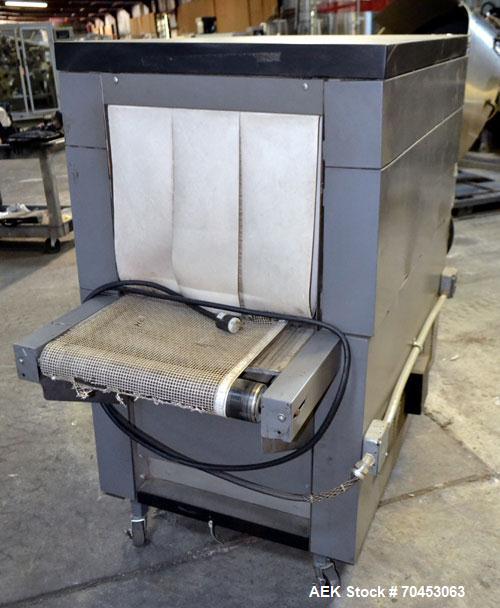Used Besler Model T-20-19-3PH Mesh Belt Shrink Tunnel. Machine is capable of speeds up to 198 feet per minute. Has 9" high x 20" wide x 52" long shrink tunnel chamber, mesh belt 3/60/220V. SELLING PR...