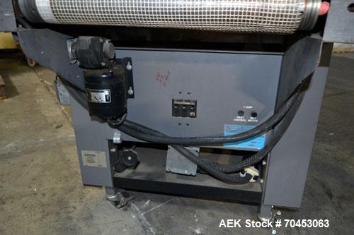 Used Besler Model T-20-19-3PH Mesh Belt Shrink Tunnel. Machine is capable of speeds up to 198 feet per minute. Has 9" high x 20" wide x 52" long shrink tunnel chamber, mesh belt 3/60/220V. SELLING PR...