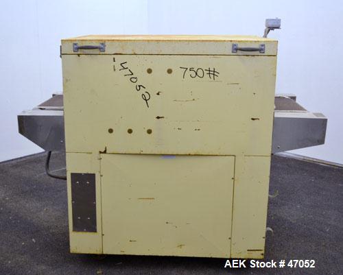 Used CAM Packaging Systems (CAMPAK) Shrink Tunnel, Model 238TMB, Carbon Steel. Opening 7" tall x 23" wide, 53" long tunnel, 20" wide x 65" long mesh belt. Driven by an approximate 1/8 hp motor. Mount...