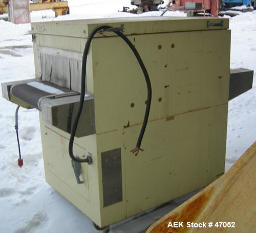 Used CAM Packaging Systems (CAMPAK) Shrink Tunnel, Model 238TMB, Carbon Steel. Opening 7" tall x 23" wide, 53" long tunnel, 20" wide x 65" long mesh belt. Driven by an approximate 1/8 hp motor. Mount...