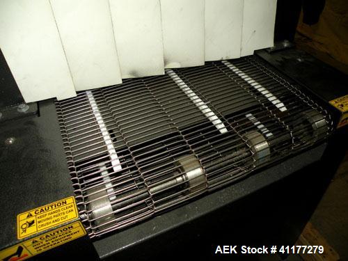 Used Eastey Enterprises Shrink Tunnel, model ET2012, carbon steel. Chamber size 20" wide x 12" high x 52" long. Wire mesh conveyor 19’’ wide x 72" long, belt speed 100 feet per minute. Includes a Aut...