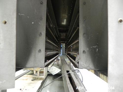 Used Graham Labelling Systems Steam Shrink Tunnel comprised of (2) sections measuring 11'-8" long and 4'-6" long. Opening measures 6" wide x 16" high. Has base for conveyor to accept 4 1/2" wide tabl...