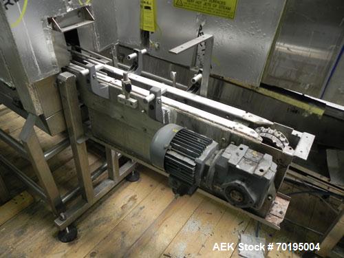 Used Graham Labelling Systems Steam Shrink Tunnel comprised of (2) sections measuring 11'-8" long and 4'-6" long. Opening measures 6" wide x 16" high. Has base for conveyor to accept 4 1/2" wide tabl...