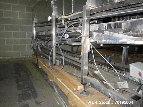 Used Graham Labelling Systems Steam Shrink Tunnel comprised of (2) sections measuring 11'-8" long and 4'-6" long. Opening measures 6" wide x 16" high. Has base for conveyor to accept 4 1/2" wide tabl...