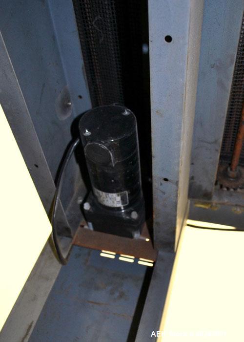 Used Heatseal Turbo Shrink Tunnel, Model T4822/8-LDR, Carbon Steel. 48" Long shrink area. Infeed/discharge opening 22" wide x 8" high. 18" wide x 70" long Teflon mesh conveyor, driven by a 1/8 hp, 13...