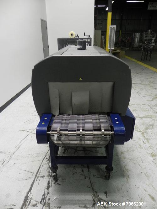 Used Lantech Model ST-900 Shrink Tunnel. Capable of speeds up to 90 feet per minute dependent on package configuaration and film. Has four zones. Chamber dimensions: 63"L x 22"W x 10"H. Has an approx...