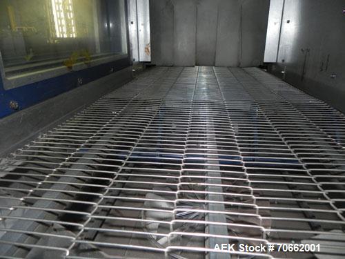 Used Lantech Model ST-900 Shrink Tunnel. Capable of speeds up to 90 feet per minute dependent on package configuaration and film. Has four zones. Chamber dimensions: 63"L x 22"W x 10"H. Has an approx...