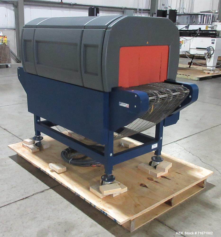 Used Lantech Model ST-700 Shrink Tunnel. Capable of speeds up to 70 feet per minute dependent on package configuaration and film. Has three zones. Chamber dimensions: 51"L x 22"W x 10"H. Has an appro...