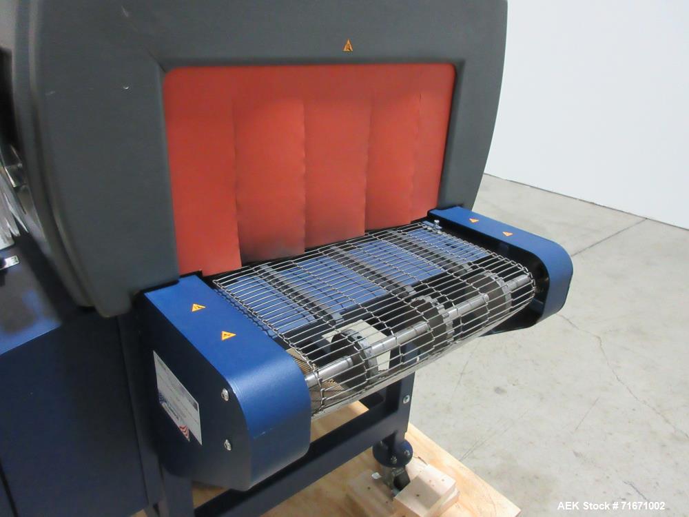 Used Lantech Model ST-700 Shrink Tunnel. Capable of speeds up to 70 feet per minute dependent on package configuaration and film. Has three zones. Chamber dimensions: 51"L x 22"W x 10"H. Has an appro...