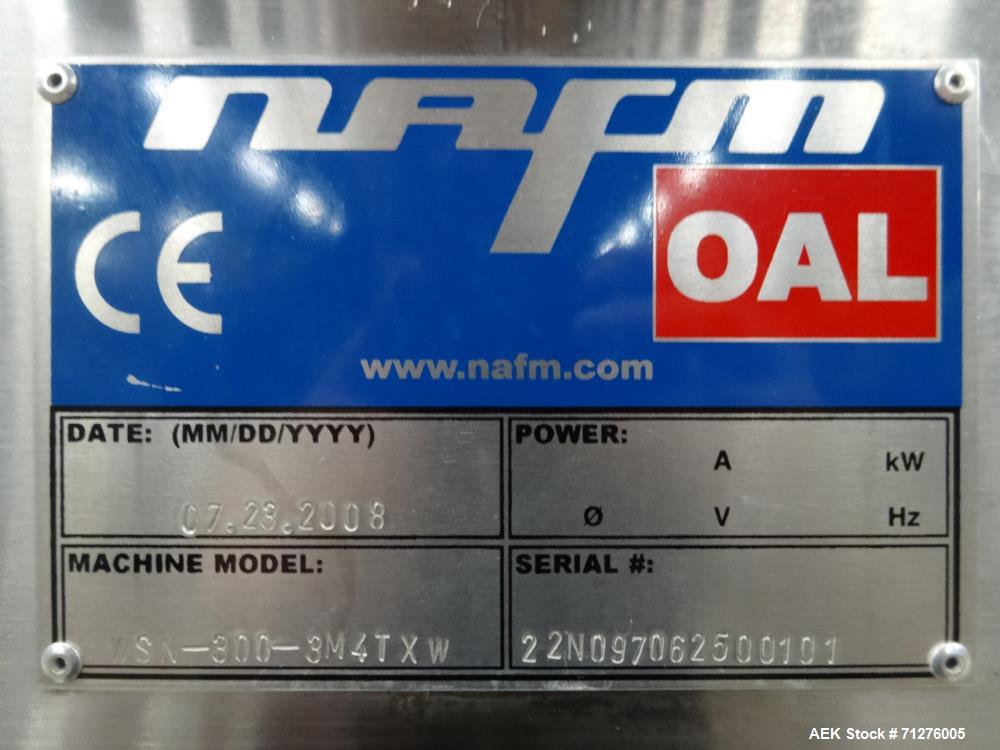 Used NAFM (OAL) Model WSN-300-3M4TXW Steam Tunnel