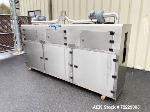 Used NAFM Stainless Steel Steam Heat Tunnel for Shrink Sleeves - Model Number WSN-300 - 3 Tier System for Steam Control - Steam Pressure 80 psi - Stainless Steel Construction - Stainless Steel Intern...