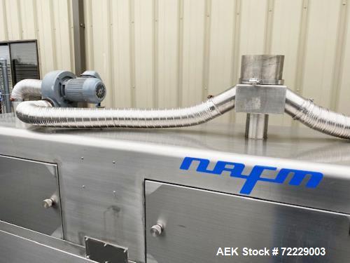Used NAFM Stainless Steel Steam Heat Tunnel for Shrink Sleeves - Model Number WSN-300 - 3 Tier System for Steam Control - Steam Pressure 80 psi - Stainless Steel Construction - Stainless Steel Intern...