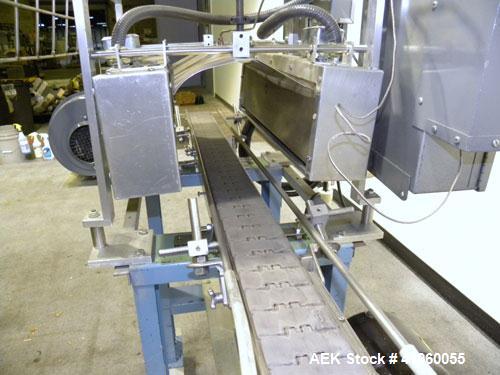 Used Gilbreth Heat Tunnel, Model 7102	TC. 230 volt, 25" long heat tunnel, (2) side mounted fans. Mounted on top of a 3’’ wide x 58’’ long belt conveyor, driven by an approximate 1/3 hp motor with a s...