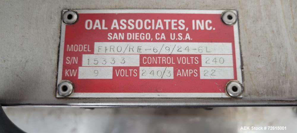 Used OAL Associates Stainless Steel Heat Tunnel