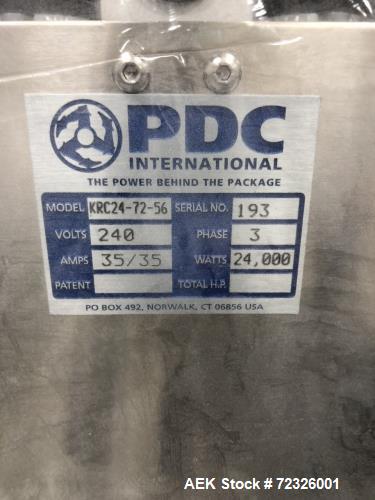 Used- PDC International Corporation Dual Zone Hot Air Shrink Tunnel
