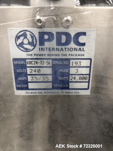 Used PDC International Corporation Dual Zone Hot Air Shrink Tunnel