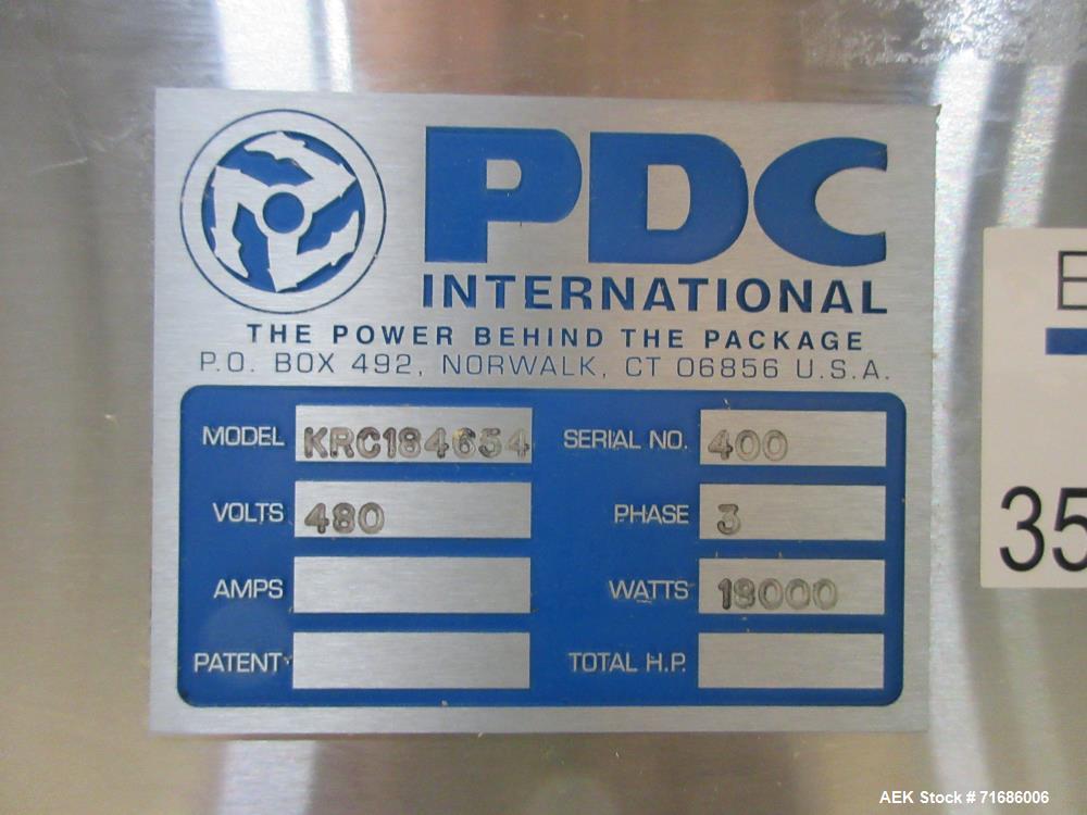 Gebrauchte-PDC KRC-18-46-56 Nackenband Schrumpftunnel. Edelstahl-Produktdesign Modellset für Strahlungswärme 18KW, 460V mit ...