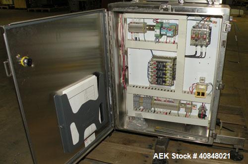 Used PDC Heat Tunnel for Temper Evident Bands, Model KRC123654. 12,000 watts, 36" long heat tunnel, (2) top mounted fans, motorized raise and lower, model KAL-200 control panel, serial #163. Athena d...