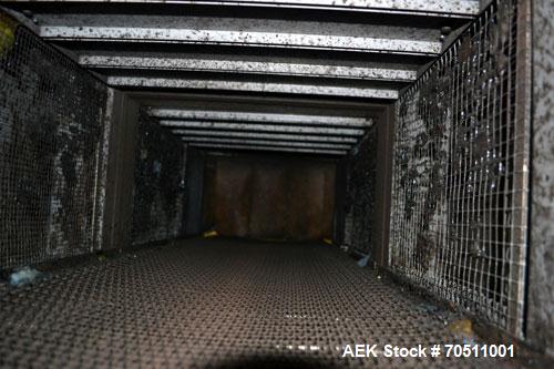 Used Shanklin Dual Zone Shrink Tunnel, Model CT62, Carbon Steel. Tunnel passage 10" high x 18" wide x 61" long. 14" Wide x 100" long wire mesh conveyor, speeds variable from 25 to 150 feet a minute, ...