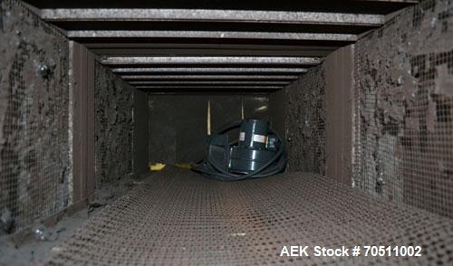 Used Shanklin Dual Zone Shrink Tunnel, Model CT62, Carbon Steel.  Tunnel passage 10" high x 18" wide x 61" long. 14" Wide x 100" long wire mesh conveyor, speeds variable from 25 to 150 feet a minute,...