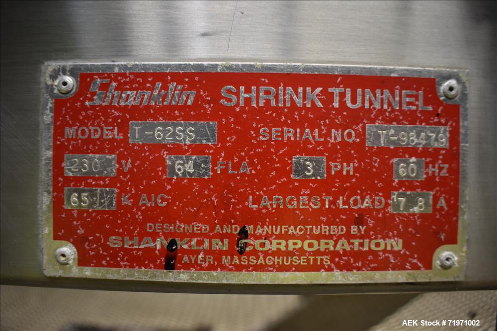 Shanklin Shrink Tunnel, Model T-62SS