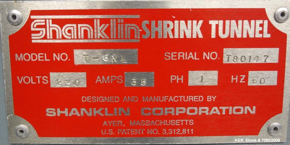 Used- Shanklin T-6XL Single Chamber Shrink Tunnel