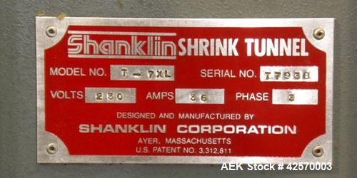 Used Shanklin Shrink Tunnel, Model T-7XL