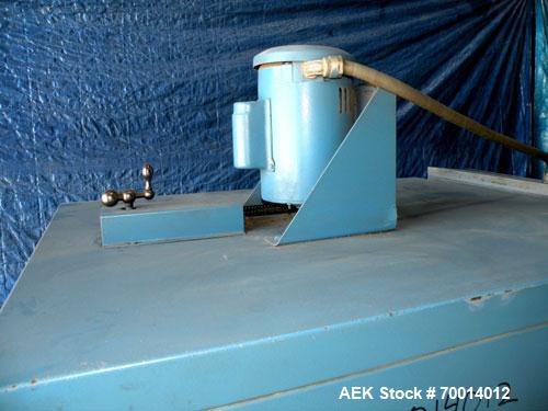 Used Shanklin Shrink Tunnel, Model T-7XL, Carbon Steel. Tunnel passage 4’’ to 8" adjustable height x 22" wide x 42" long. 15" wide x 58" long variable speed mesh conveyor, 15 to 120 feet per minute, ...